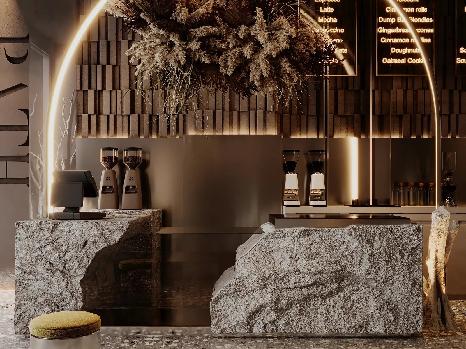 Compact Bakery Display Cafe visual concept