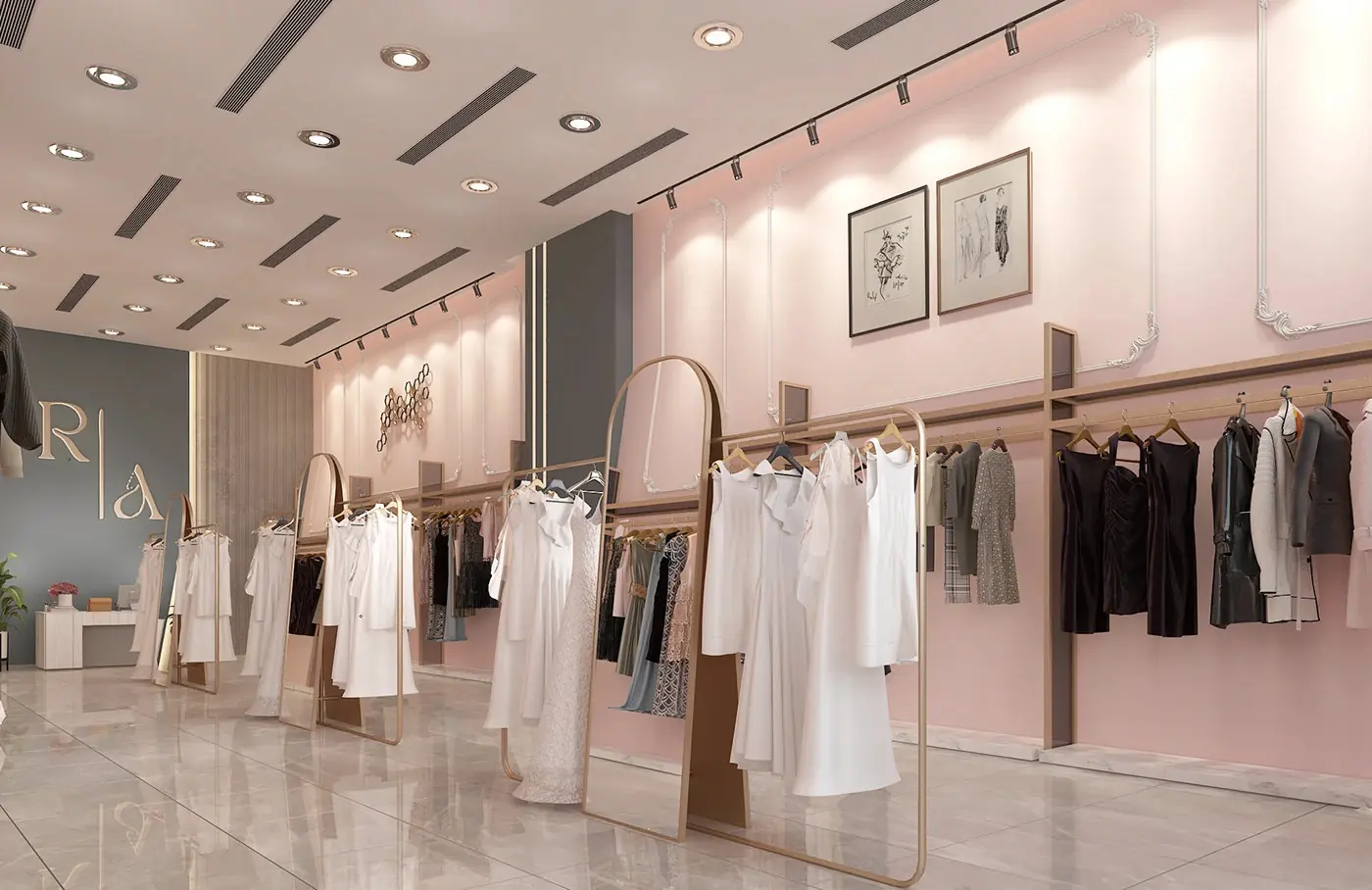 Luxury Womenswear Boutique visual concept