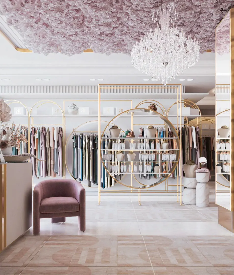 Natural Linen Fashion Space visual concept