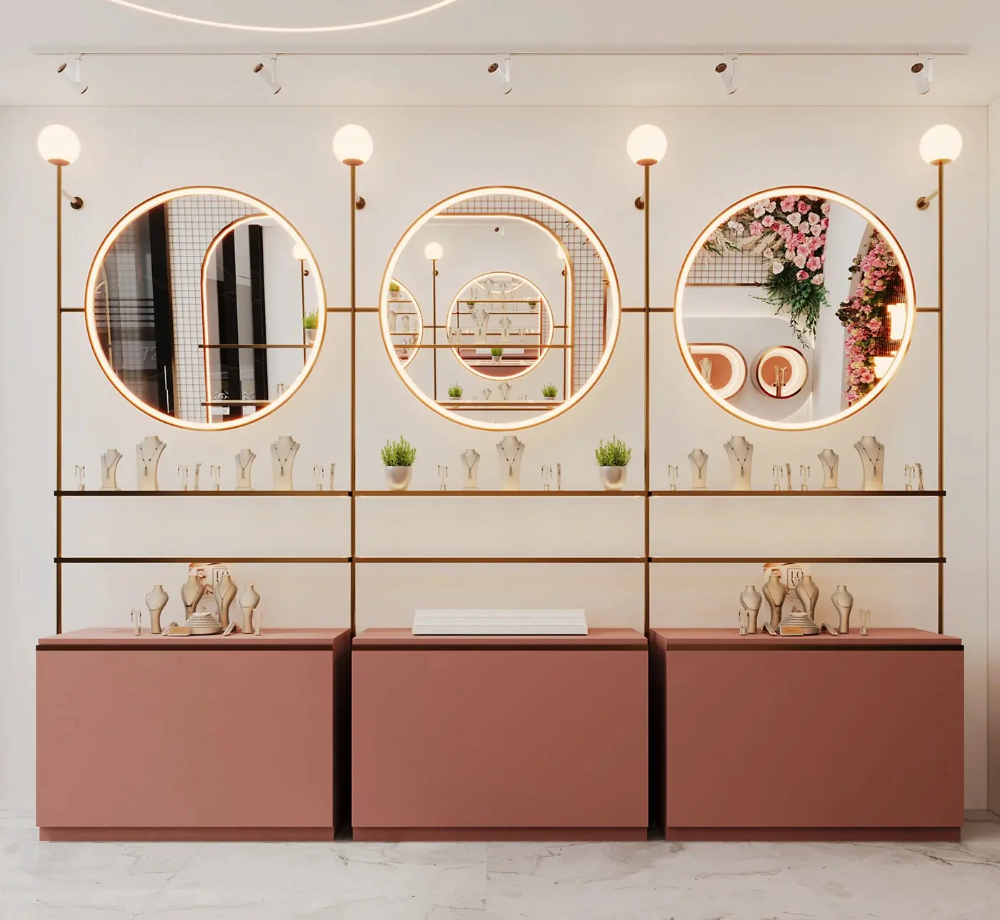 Luxury Gold Jewelry Boutique visual concept