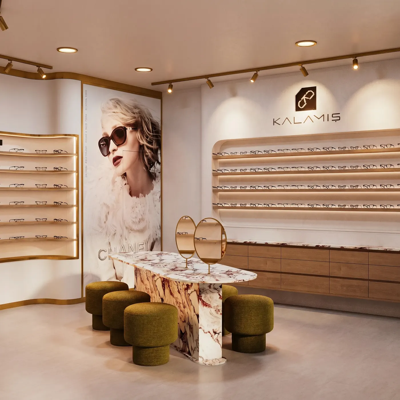 Cream Gold Luxury Sunglasses Boutique customer experience