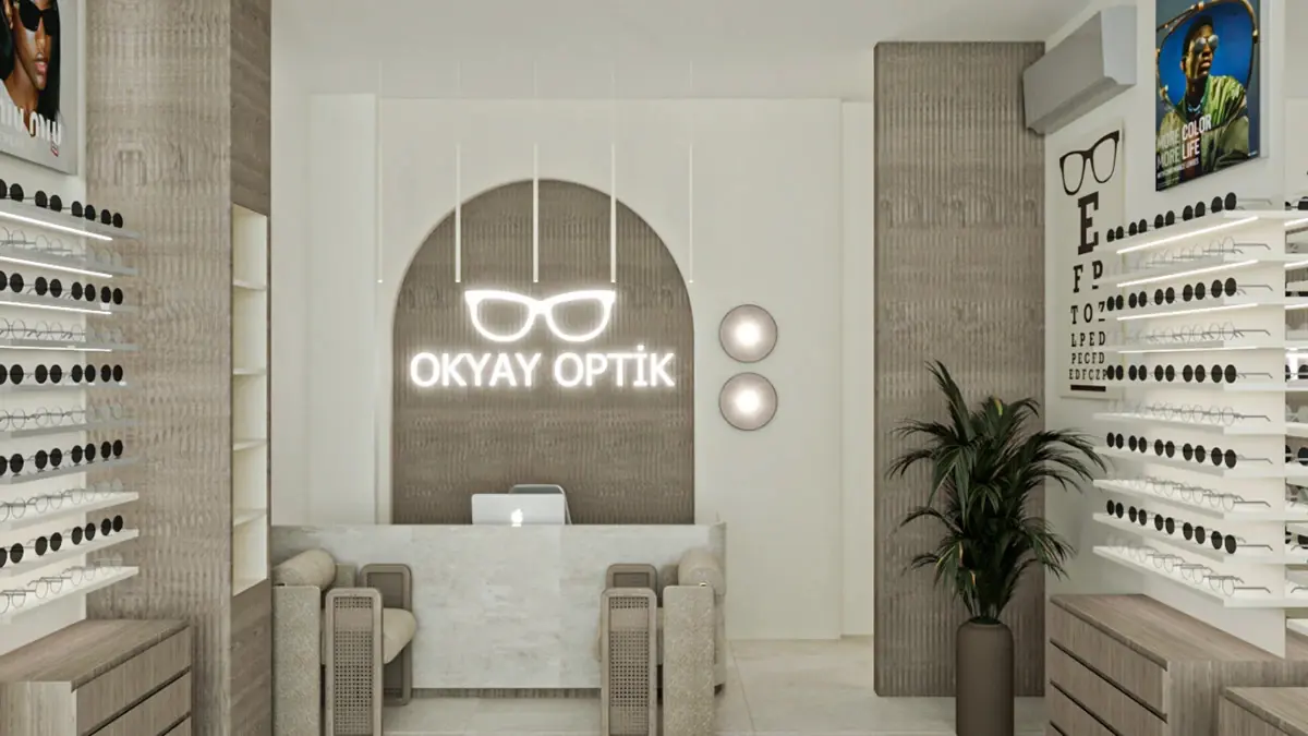 Compact bright optical retail store concept