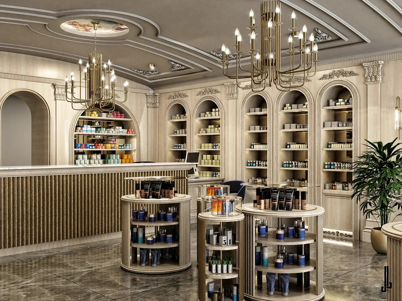 Clean White Pharmacy Store visual concept