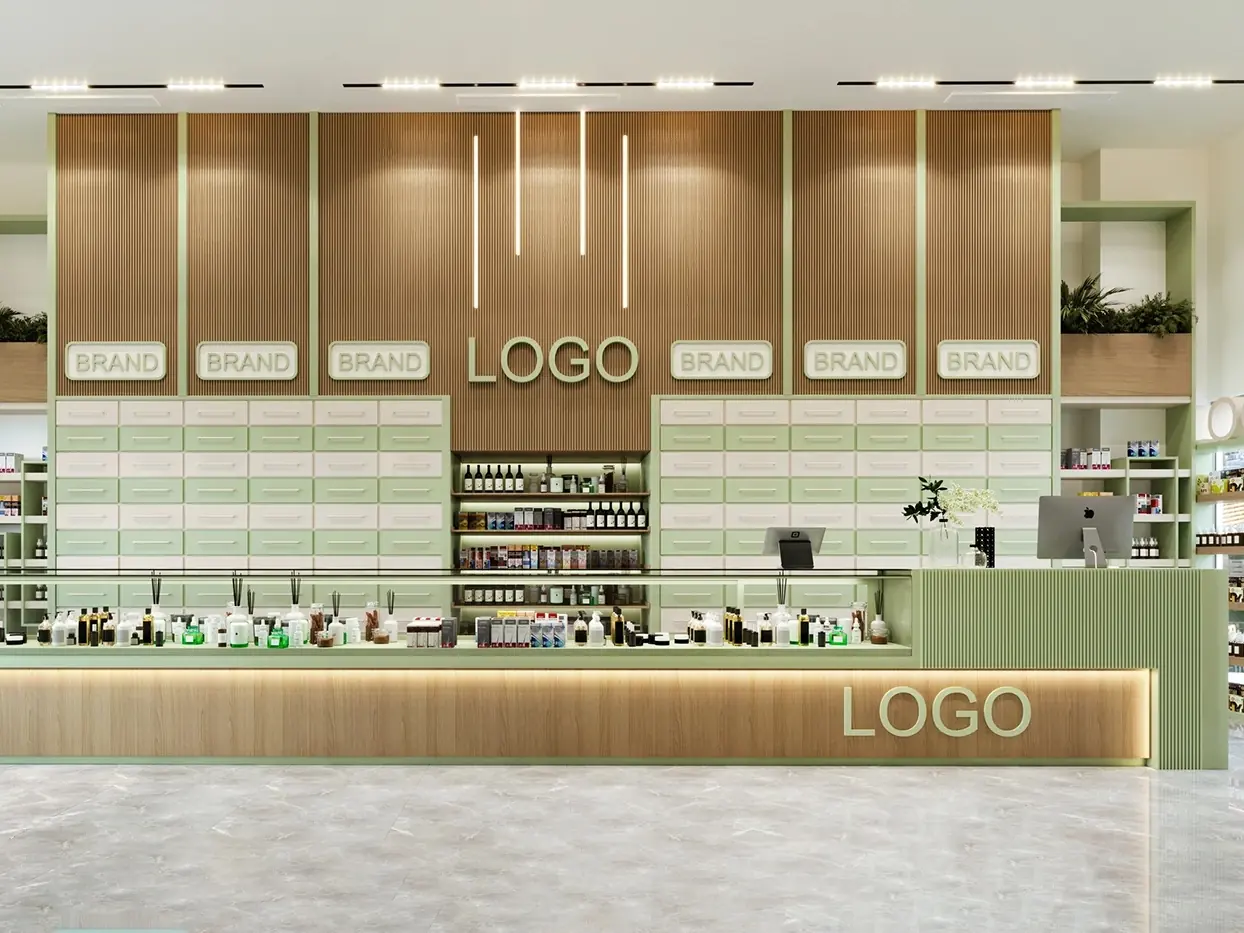 Compact Neighborhood Pharmacy visual concept