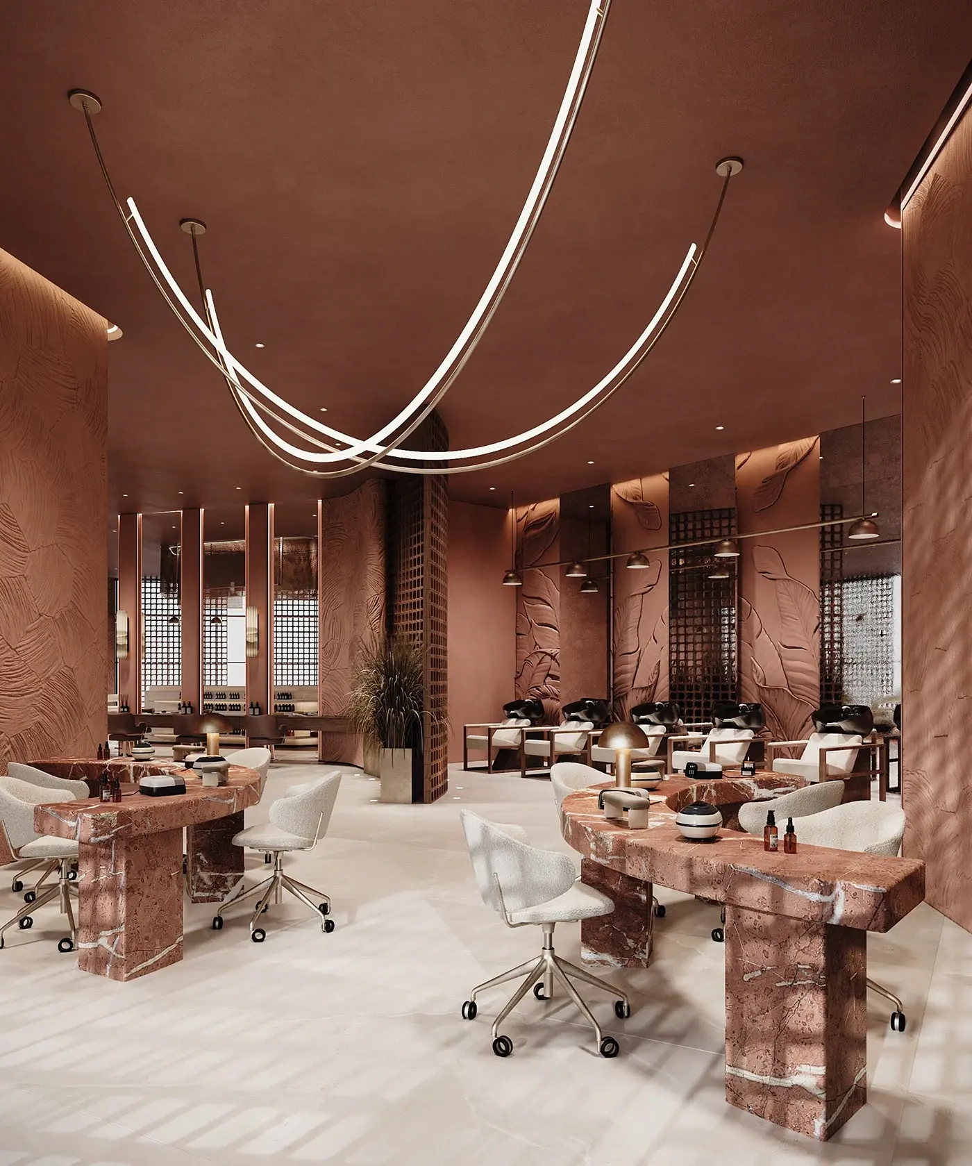 Compact Beauty Studio Layout visual concept